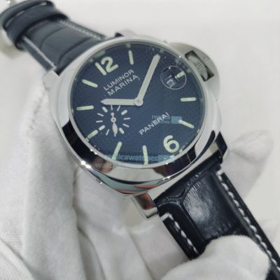 Best Quality Replica Panerai Luminor Marina Blue Face Blue Strap Watch 44MM 